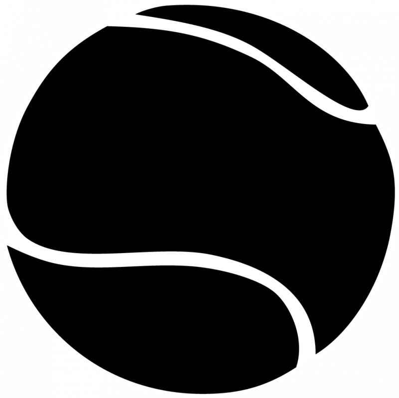 Ball black and white. Clipart people tennis