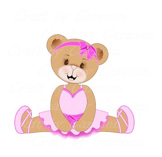 Cute bear sweet teddy. Bears clipart ballerina