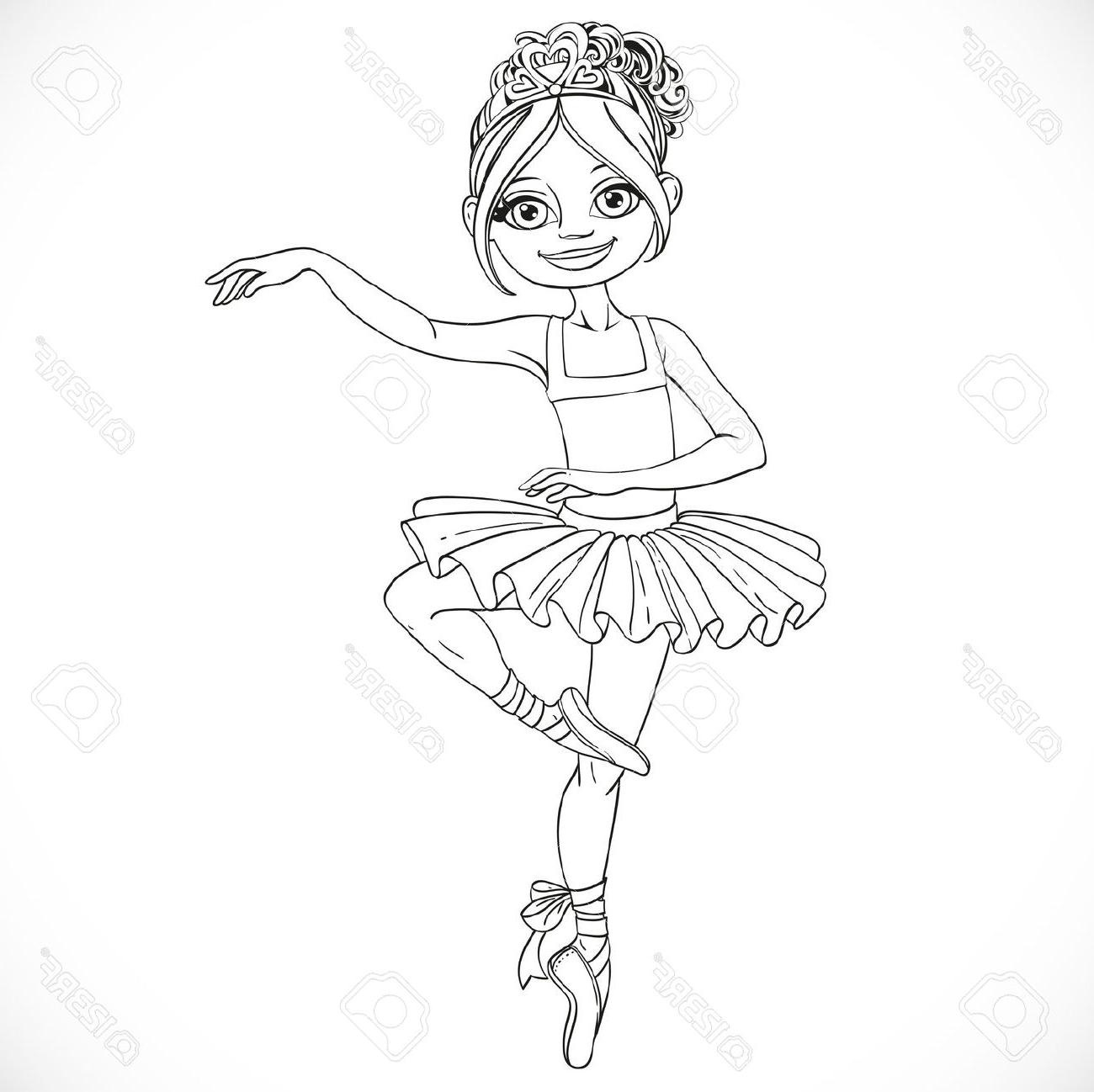 ballerina clipart black and white