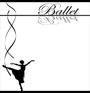 Ballerina border pencil and. Ballet clipart ribbon
