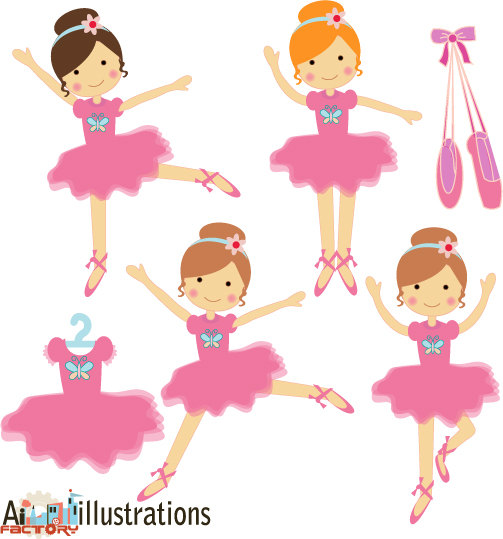 Ballet clipart boys. Little girl ballerina pencil