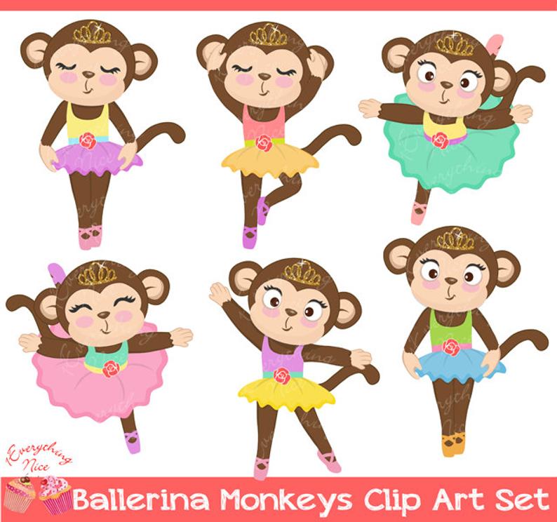 ballerina clipart monkey