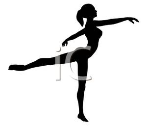 Ballet clipart pirouette. Silhouette at getdrawings com