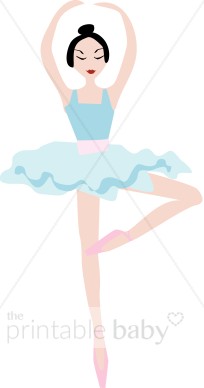 Ballerina doll. Ballet clipart pirouette