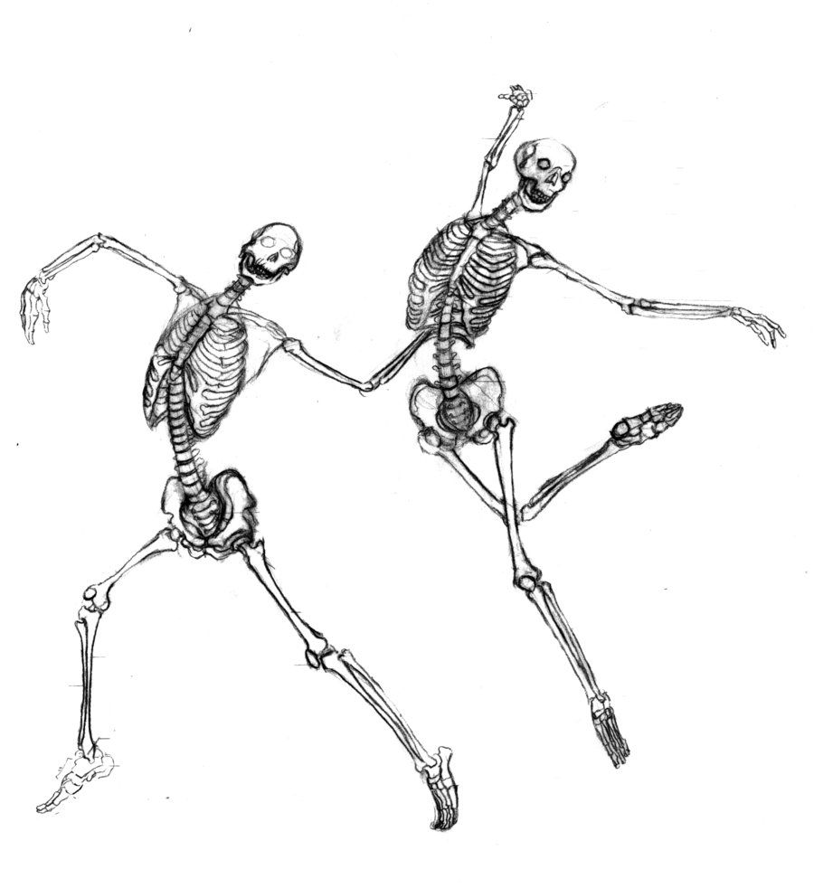 ballerina clipart skeleton