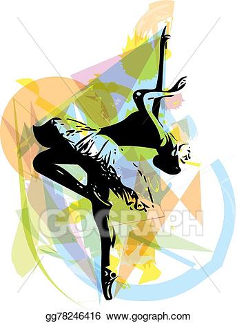 Ballet clipart abstract. Vector dancer illustration sketch