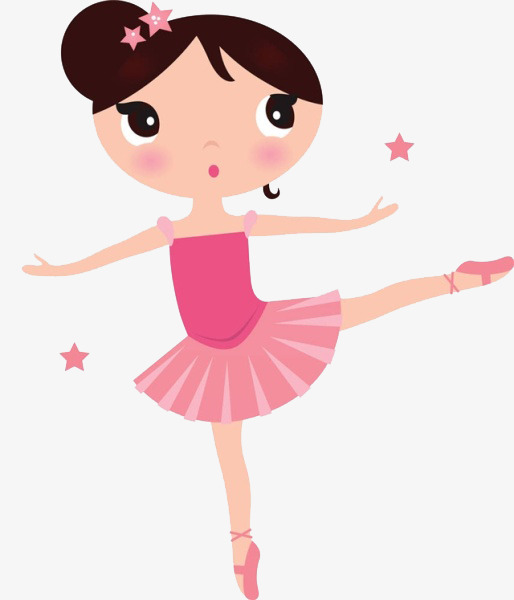 Ballet clipart cute. Ballerina cartoon free pull
