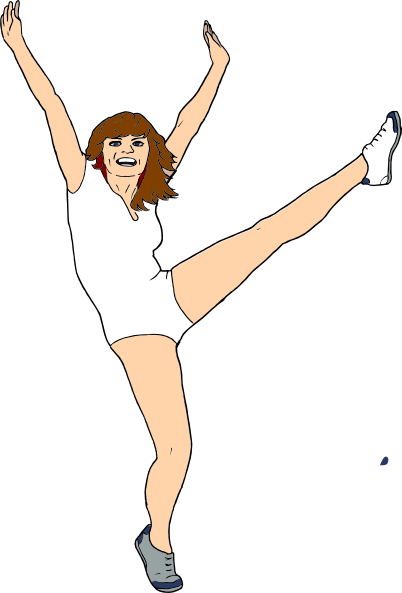 Old doing aerobics clip. Ballet clipart lady