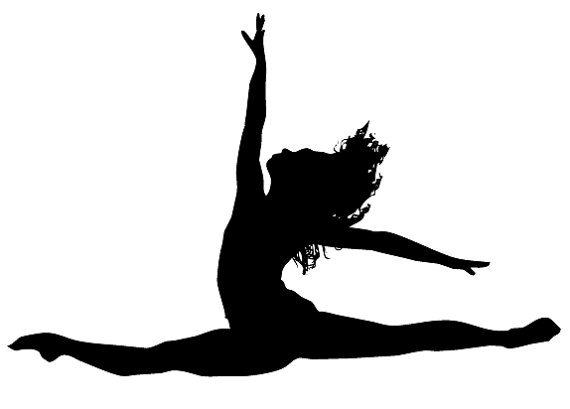 Ballet clipart leap. Free leaping dancer silhouette