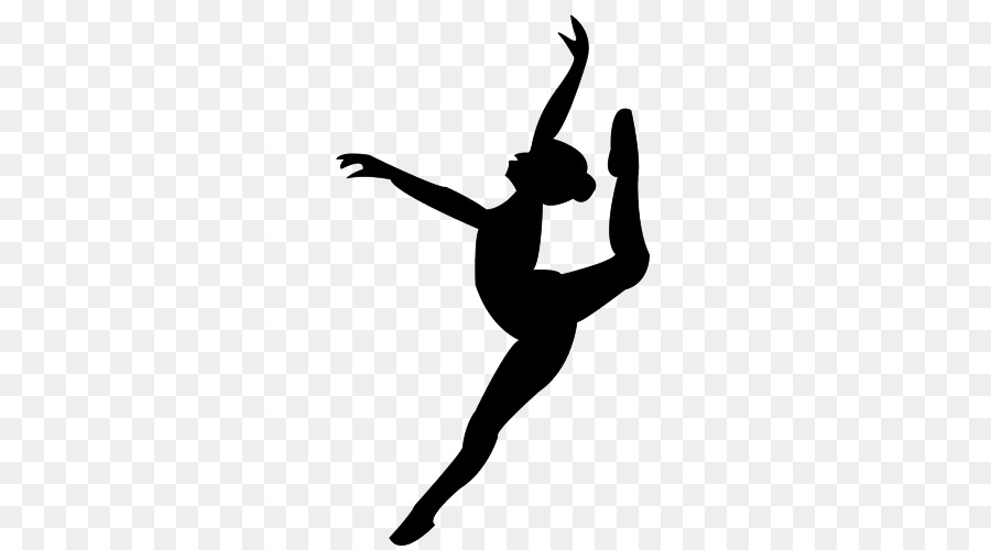 Dancer silhouette pointe technique. Ballet clipart leap