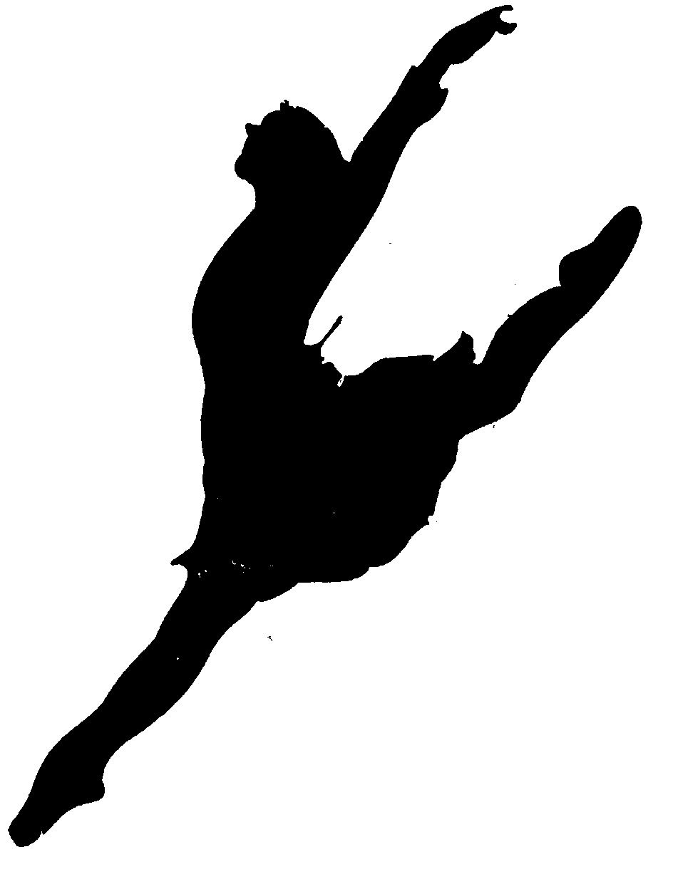 Dancer silhouette panda free. Ballet clipart leap