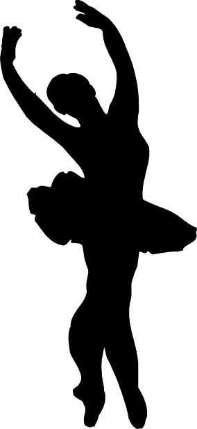 Ballet clipart leap. Dancer silhouette panda free