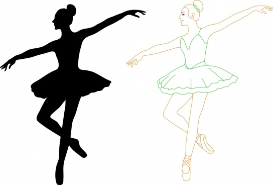 Free vector download for. Ballet clipart outline
