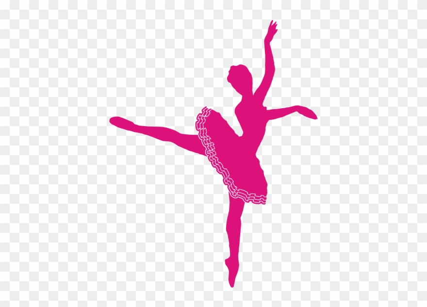 Silhouette dancer . Ballet clipart pink ballerina