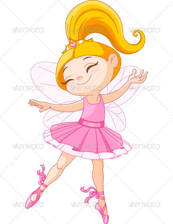 Little fairy ballerina baby. Ballet clipart tiara