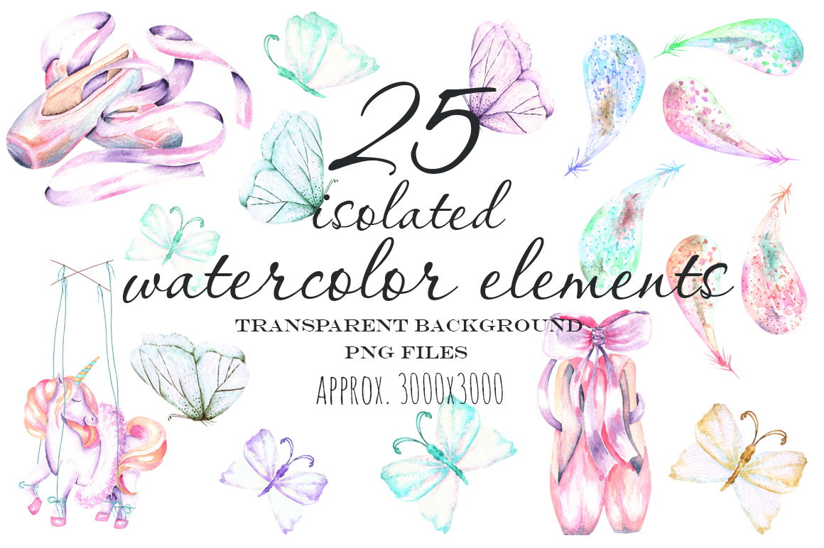 Clip art by happywate. Ballet clipart watercolor