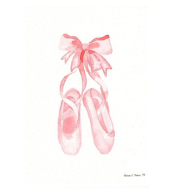  best shoes for. Ballet clipart watercolor