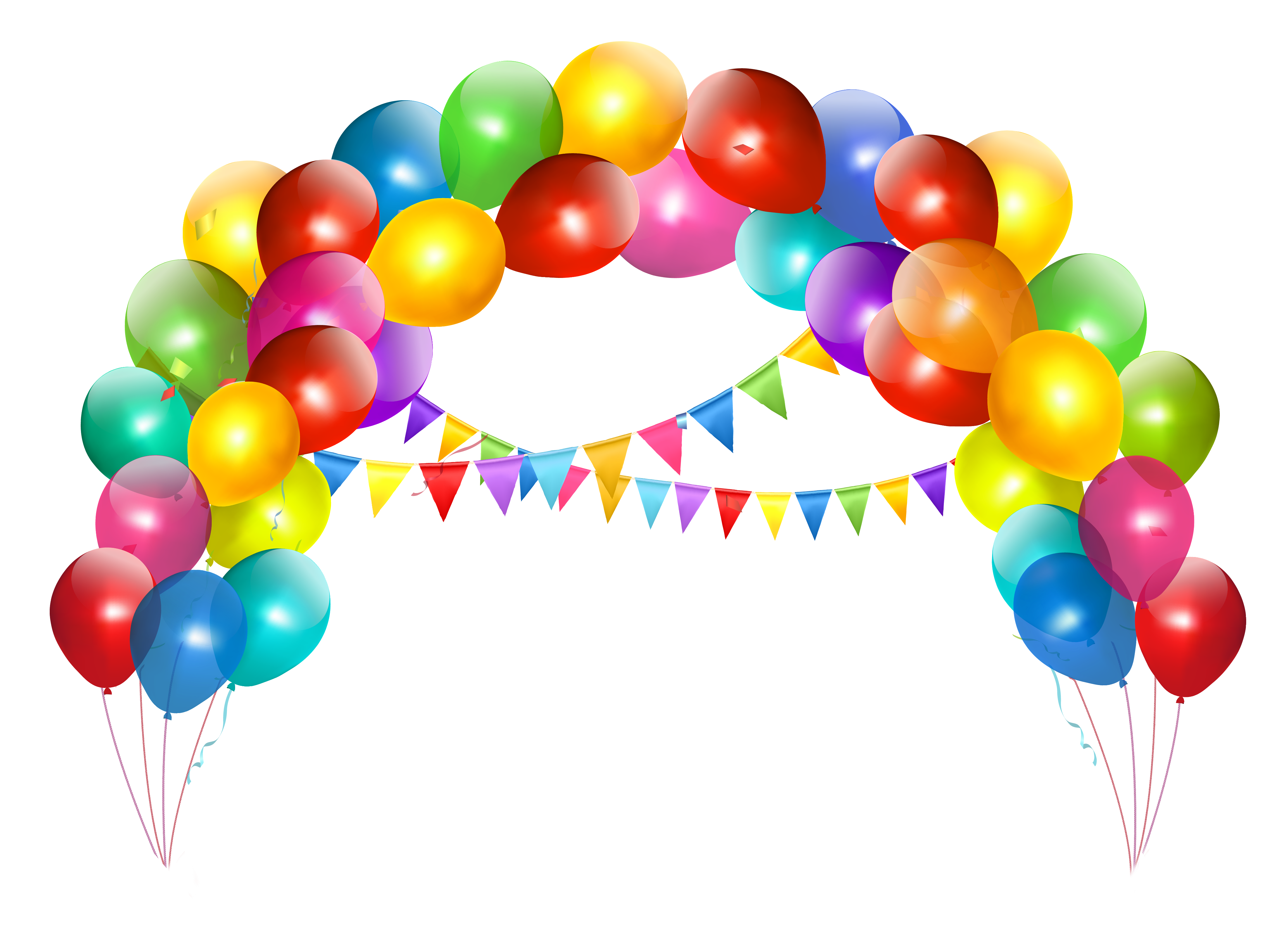 Balloons clipart. Transparent balloon arch with