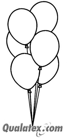 ballon clipart black and white