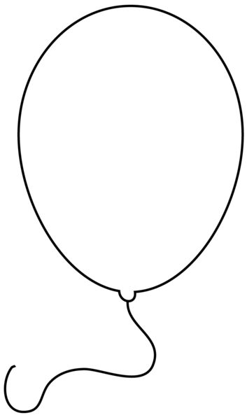 Clipart balloon black and white, Clipart balloon black and white