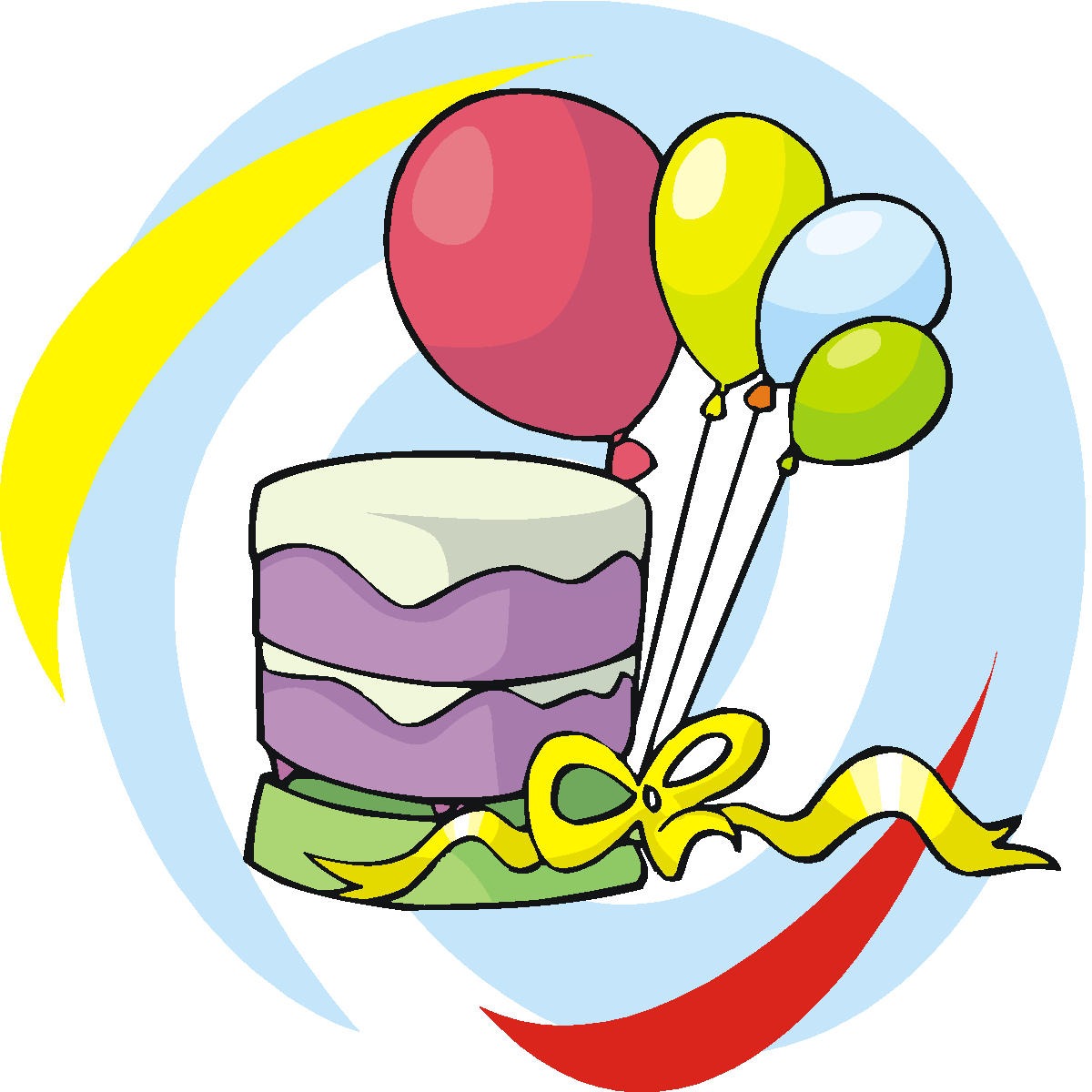 clipart cake balloon