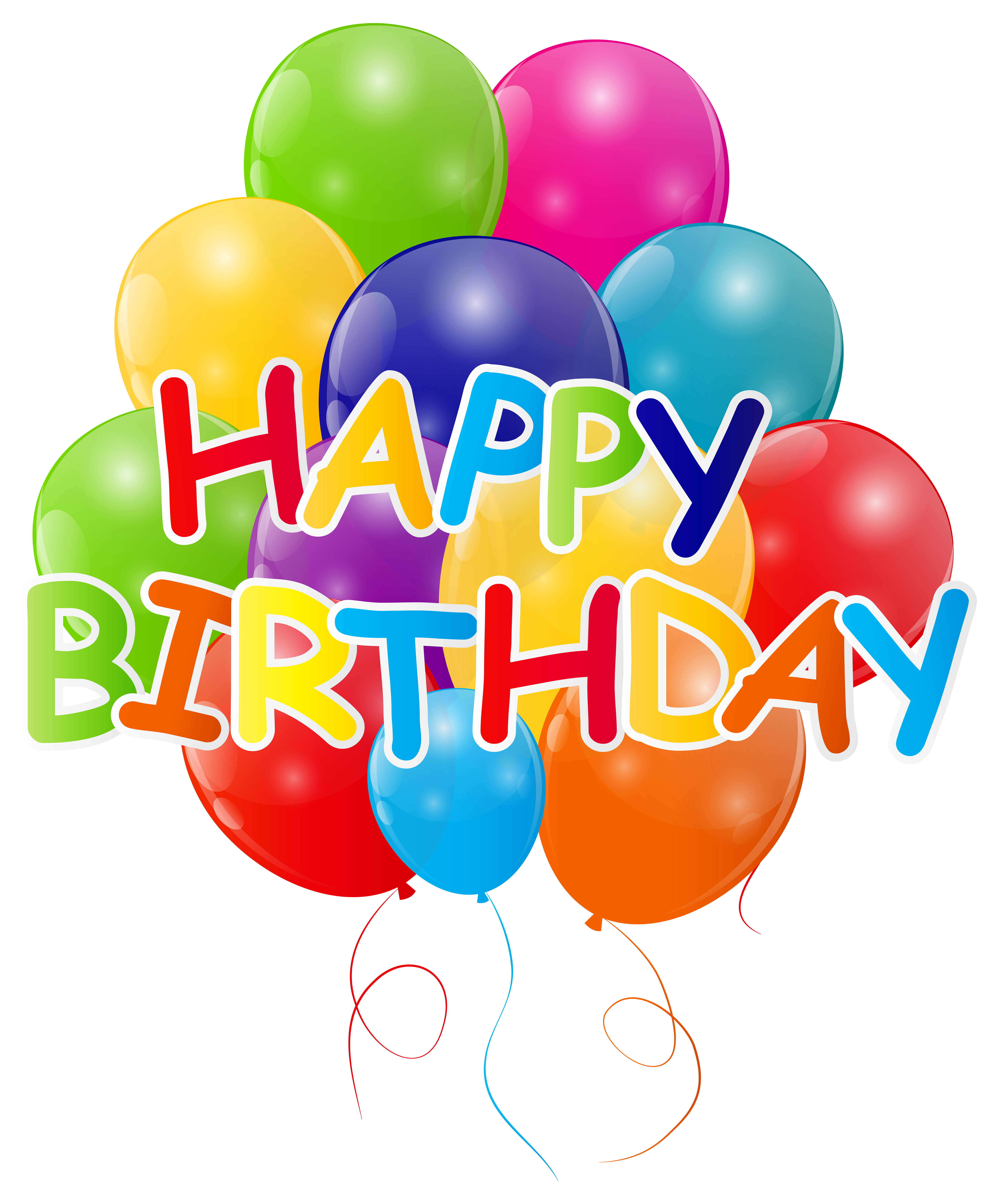 Bunch of balloons with. Clipart balloon happy birthday