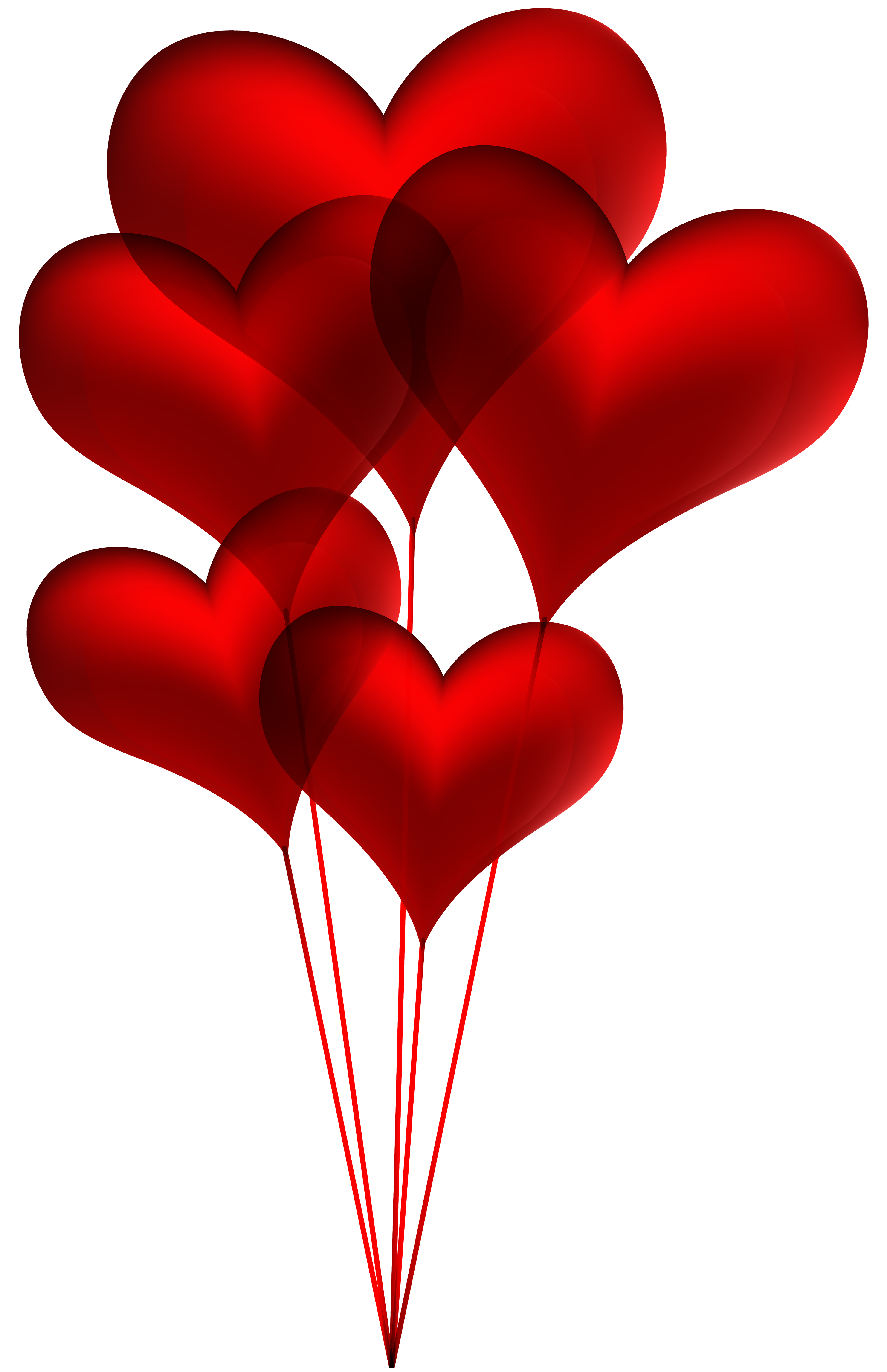 Red heart balloons transparent. Dancing clipart valentines day