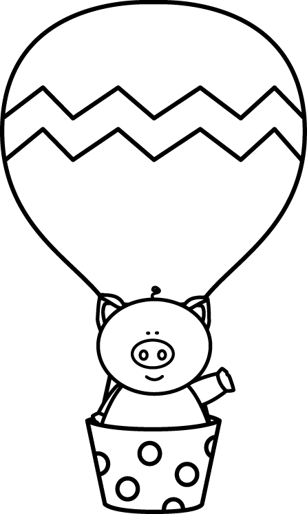 clipart balloon black and white
