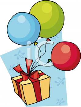 Free balloons gift wrap. Balloon clipart presents