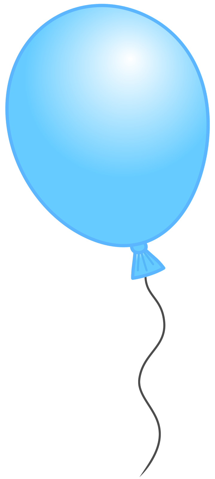 Clipart balloon outline. Blue single 