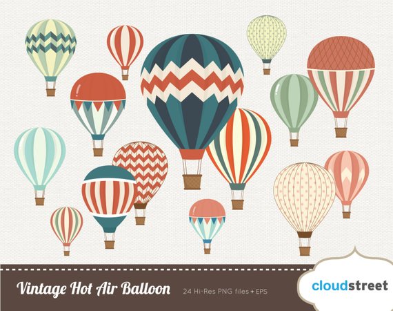 balloon clipart vintage