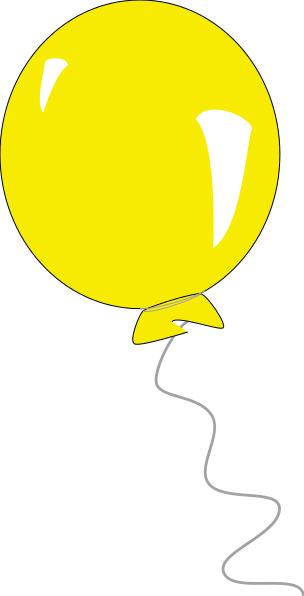 Balloon round holiday balloons. Ballon clipart yellow