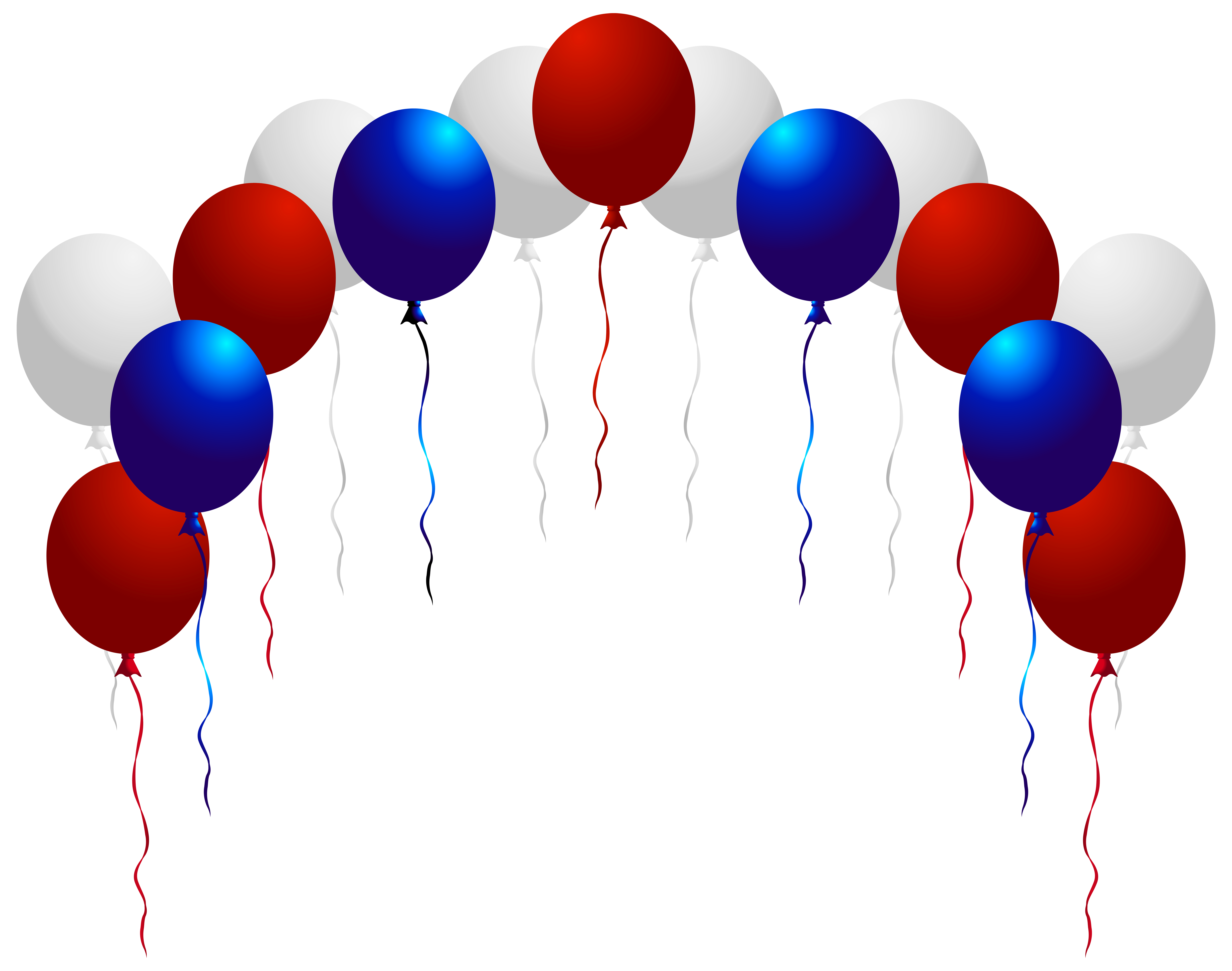clipart balloons 4th july