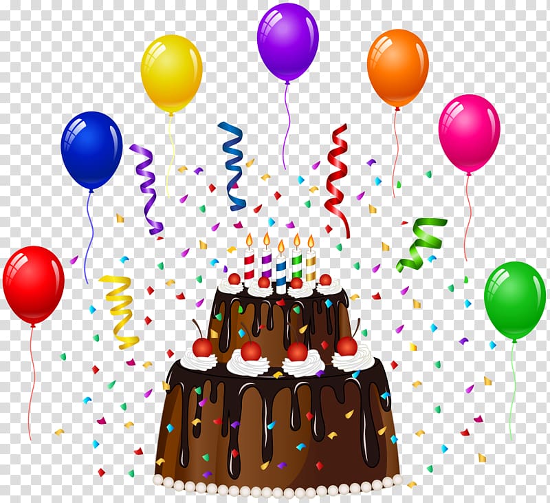 balloon clipart birthday cake