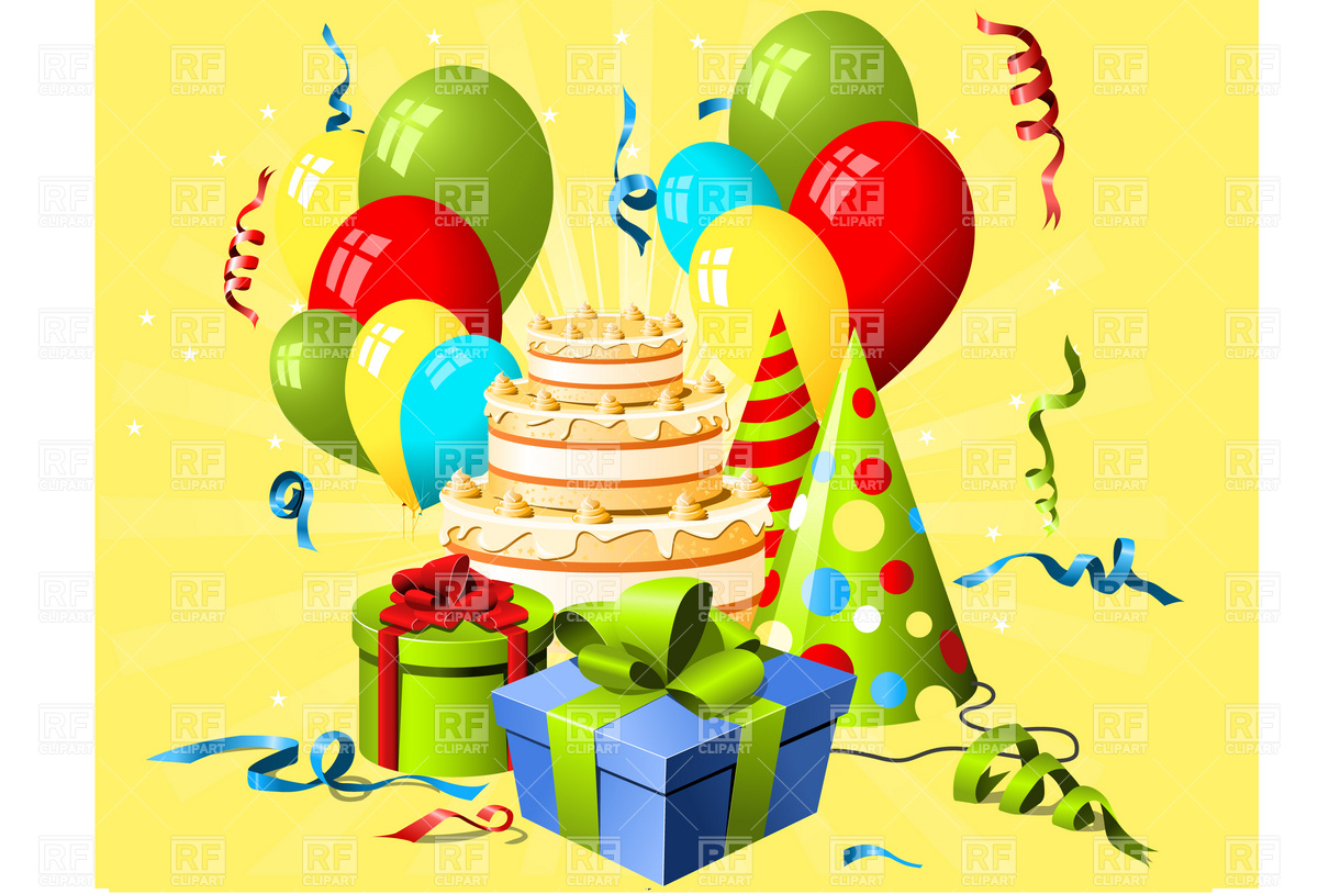 balloon clipart birthday cake