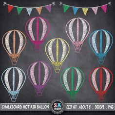 balloons clipart chalkboard