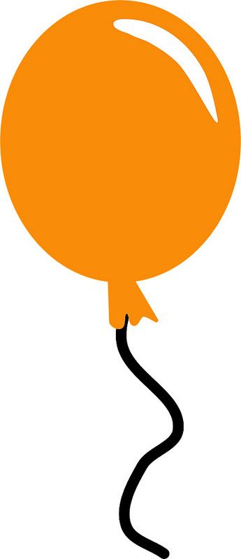 clipart balloons orange