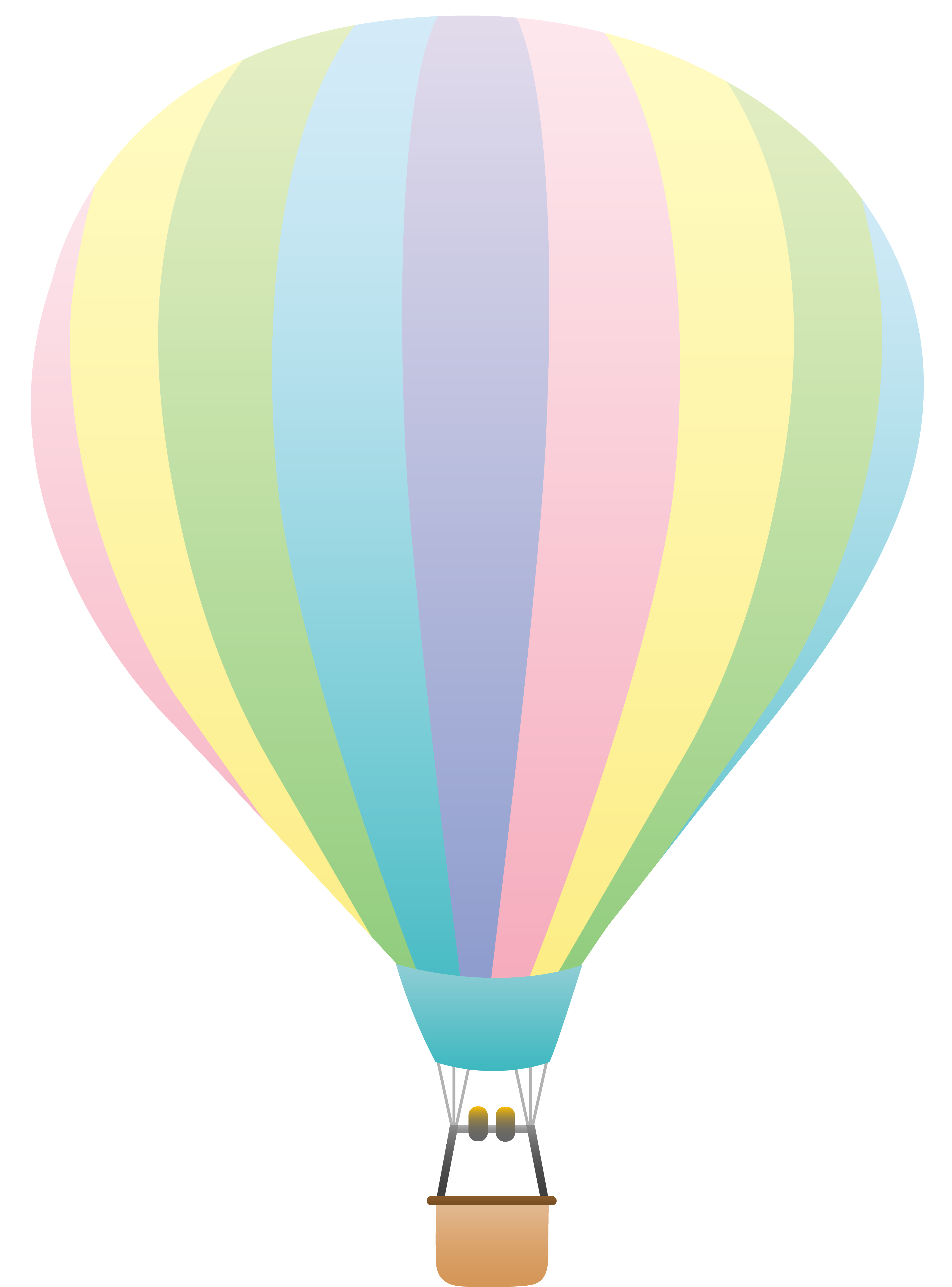 Hot air balloon clip. Clipart train pastel