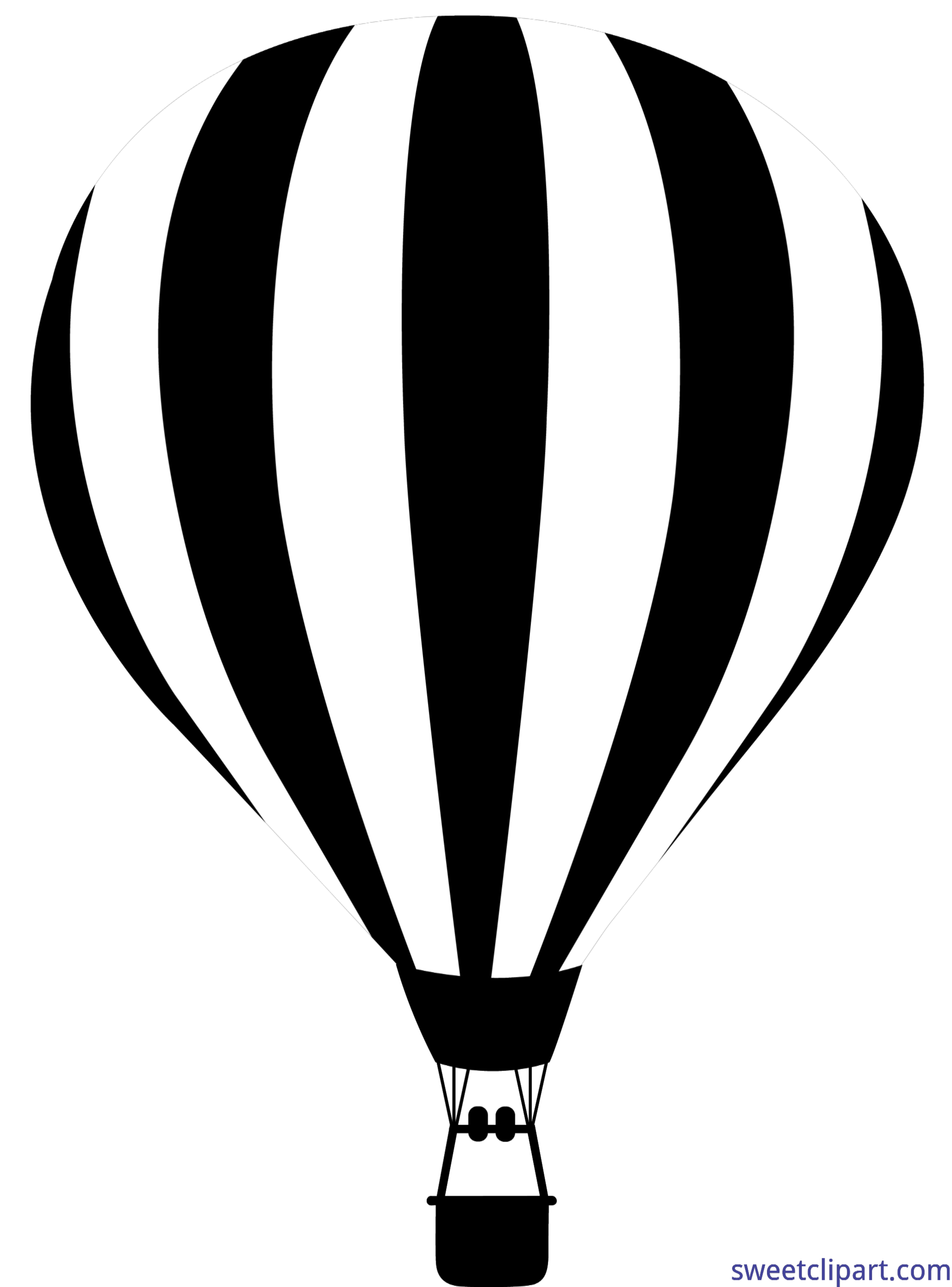 Clipart balloon fish. Hot air silhouette clip