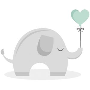 clipart elephant balloon