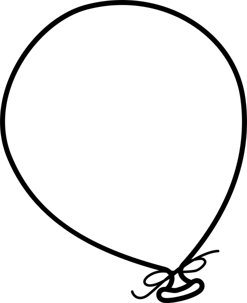 ballon clipart outline