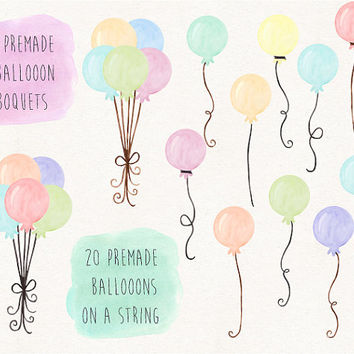 clipart balloons mint