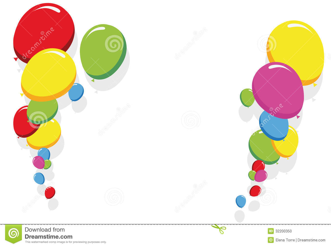 Colorful border panda free. Balloons clipart frame