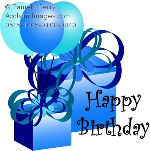 Balloons clipart presents. Happy birthday with images