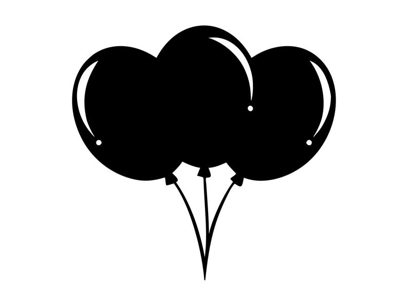 clipart balloons silhouette