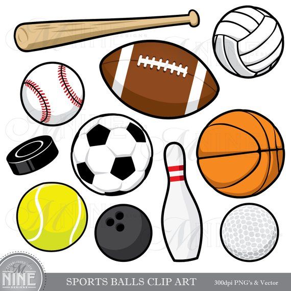 Balls clipart. Sports clip art downloads