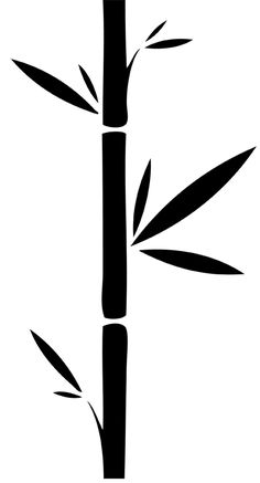 bamboo clipart black and white