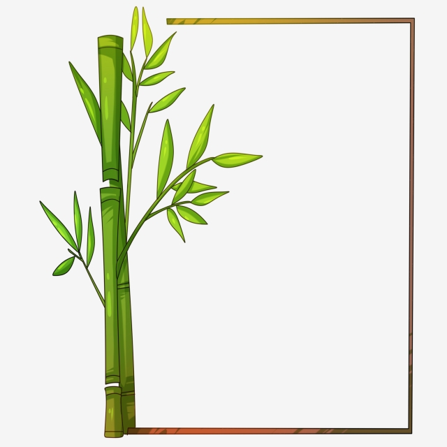 Bamboo clipart boarder. Chinese style border green