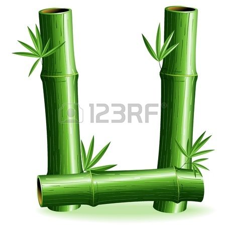 bamboo clipart letter