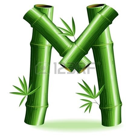 bamboo clipart letter